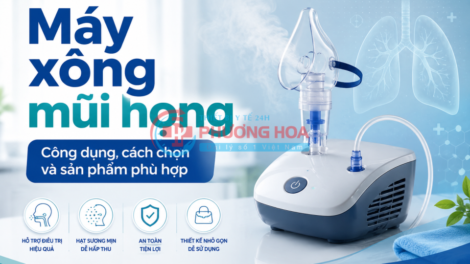 Máy xông mũi họng: Công dụng, cách chọn và sản phẩm phù hợp